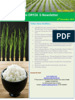 12th November, 2014 Daily Exclusive ORYZA E-Newsletter by Riceplus Magazine