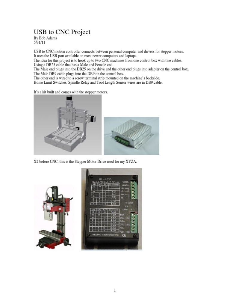 USB to CNC Motion Controller Guide | PDF
