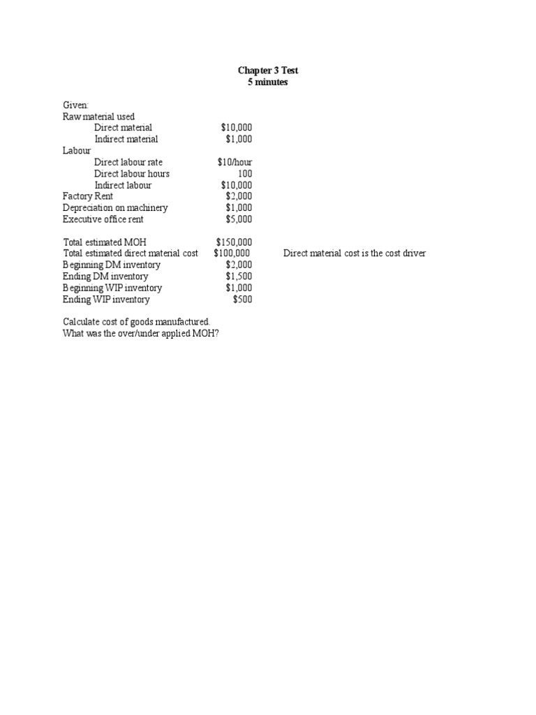 Chapter 3 Test Accounting | PDF