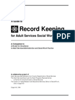 Record Keeping For Adult Servces Social Workers