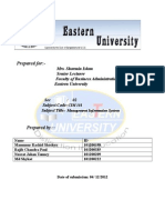 Prepared For:: - Senior Lecturer Faculty of Business Administration Eastern University