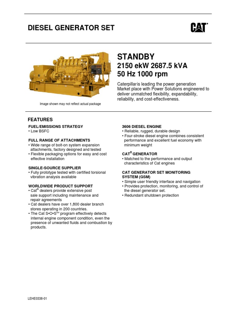 Diesel Generator Set: Standby | PDF | Diesel Engine | Engines