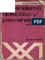 Wilhelm Reich Materialismo Dialectico y Psicoanalisis