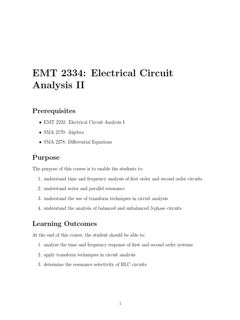 Engineering Circuit Analysis | PDF | Network Analysis (Electrical ...