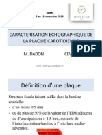 Caracterisation Echographique de La Plaque Carotidienne