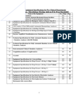 Equipment Specifications For para Clinical Department