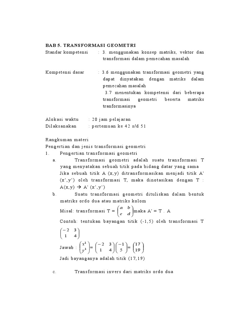 Transformasi Geometri