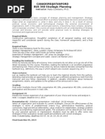 BUS 340 Strategic Planning Syllabus Canadore@Stanford