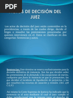 Clase 009 Actos de Decisión Del Juez