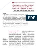 De La Evaluación A La Intervención: Atención Conjunta, Directividad y Desarrollo Del Lenguaje en Niños Con Síndrome de Down