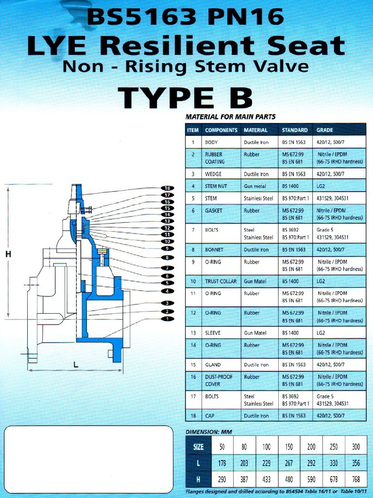 Sluice Valve Dimension | PDF