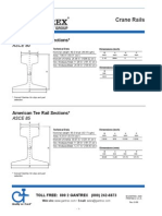 Crane Rails: American Tee Rail Sections