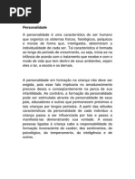 Personalidade e Subjetividade - Psicologia
