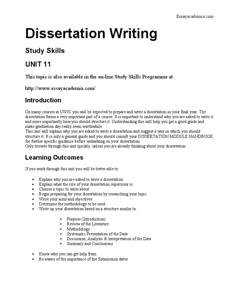 Dissertation module meaning image