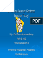 Become A Lrner-Cntered Teacher Today! - Lly 09 Preconf