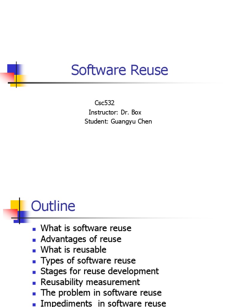Software Reuse | Component Based Software Engineering | Reuse