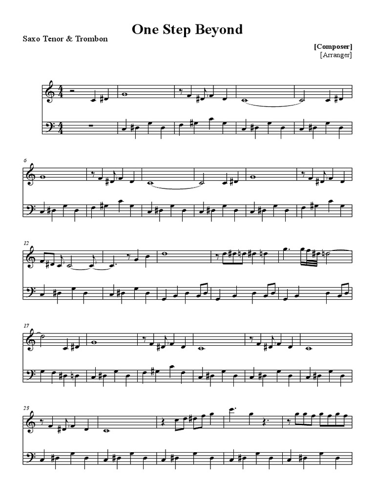 One Step Beyond (Saxo Tenor & Trombon)
