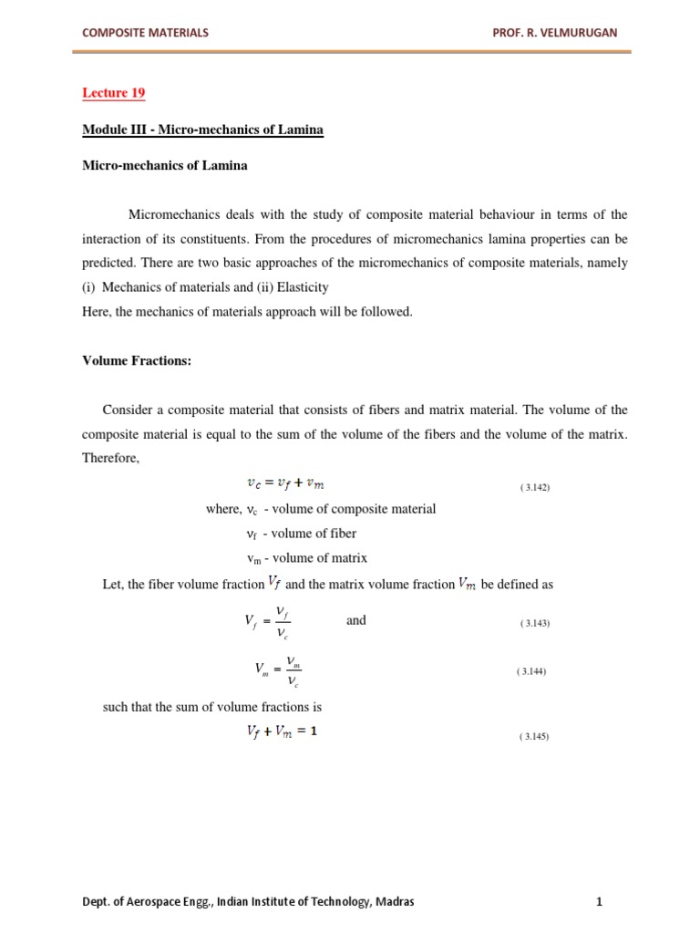 Composites Mod03lec01 | PDF | Teaching Methods & Materials | Technology ...