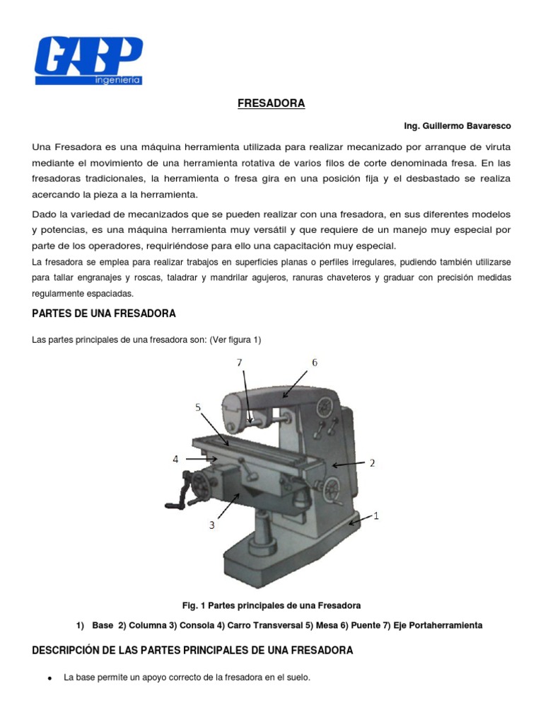 Fresadora | PDF | Mecanizado | Industrias