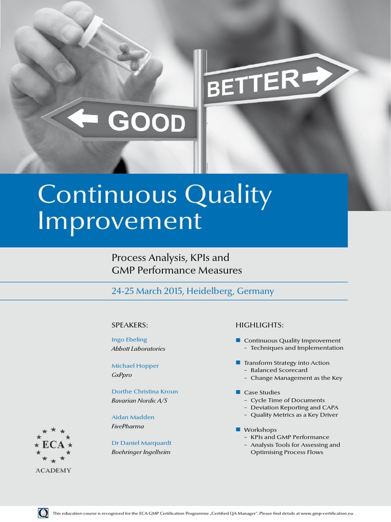ECA ContinuousQualityImprovement | Performance Indicator | Personally
