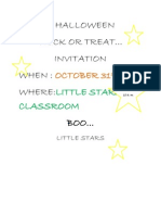 Halloween Classroom Party Invitation