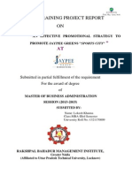Summer Training Project Report ON: Submitted in Partial Fulfillment of The Requirement For The Award of Degree of