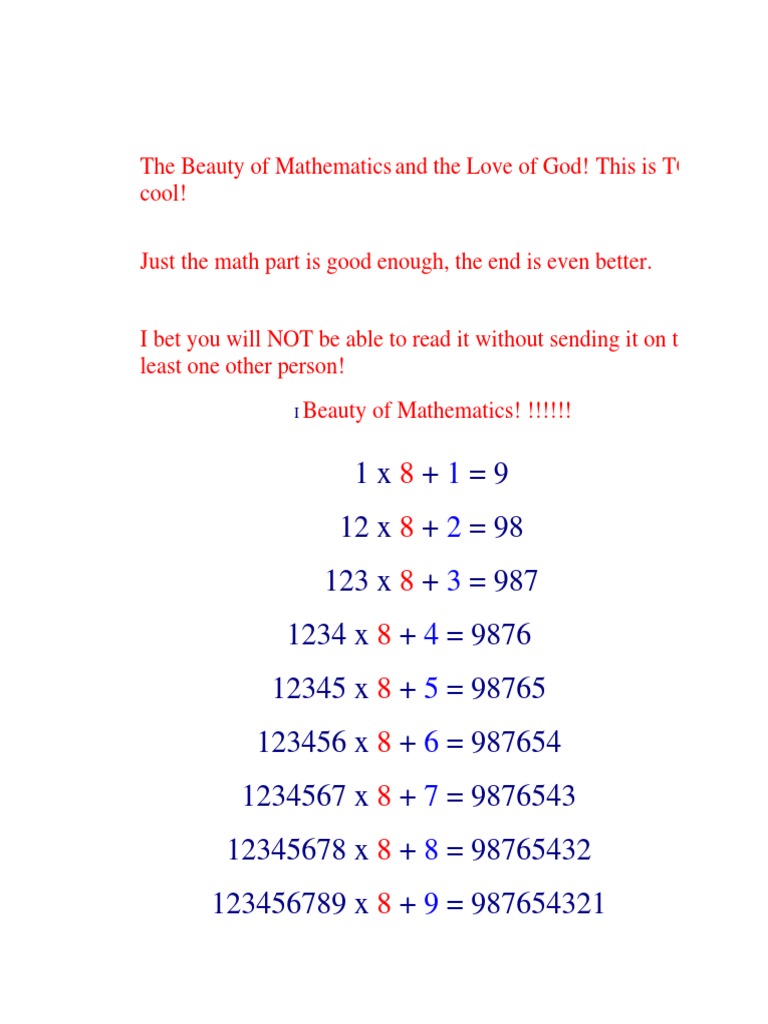 Mathematical Patterns and God's Love | PDF