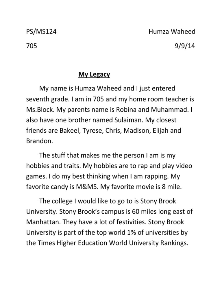 Humza Waheed's Legacy and Goals | PDF | Wellness