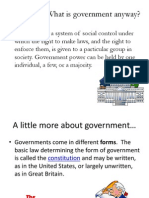 Wait - What Is Government Anyway?: Government Is A System of Social Control Under