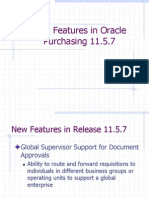 New Features in Oracle Purchasing 11.5.7