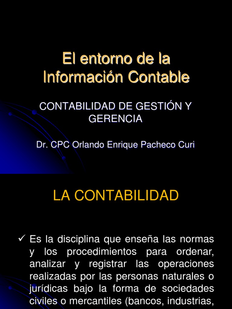 Entorno de La Informacion Contable | Descargar gratis PDF ...
