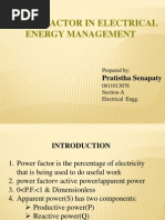 Power Factor in Electrical Energy Management: Pratistha Senapaty