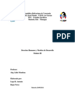 Trabajo Derechos Humanos y Modelos de Desarrollo Modulo III