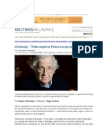 Chomsky - Triste Espécie - Pobre Coruja de Minerva