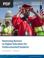 Removing Barriers to Higher Education for Undocumented Students