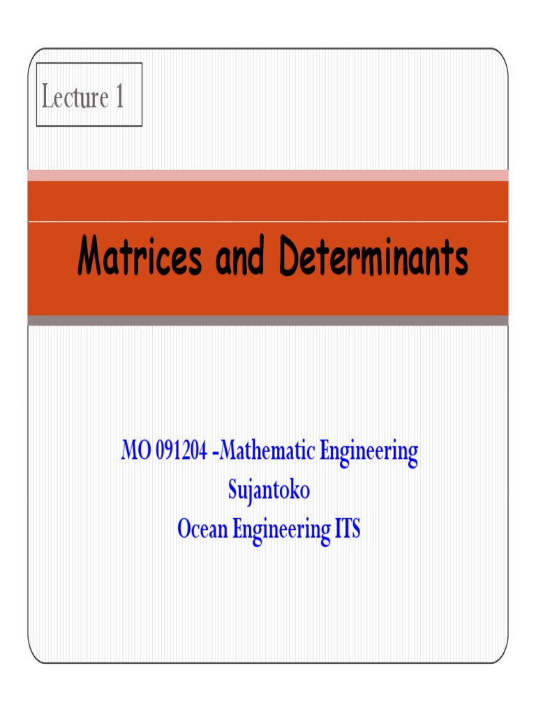 1 Matrices and Determinants SJK PDF Matrix (Mathematics) Determinant