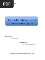 La Qualification en Droit International Privé PDF