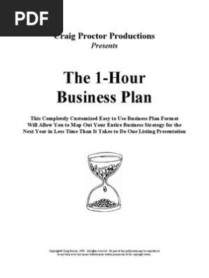 1 Hour Business Plan