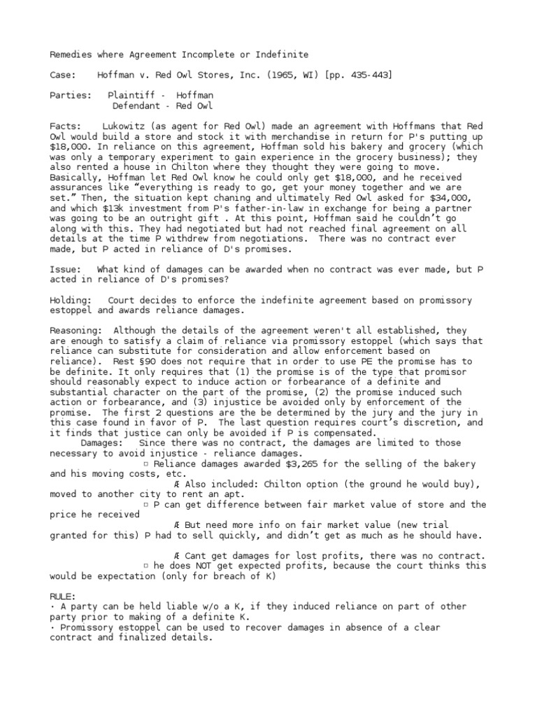 hoffman-v-red-owl-stores-inc-pdf-estoppel-damages