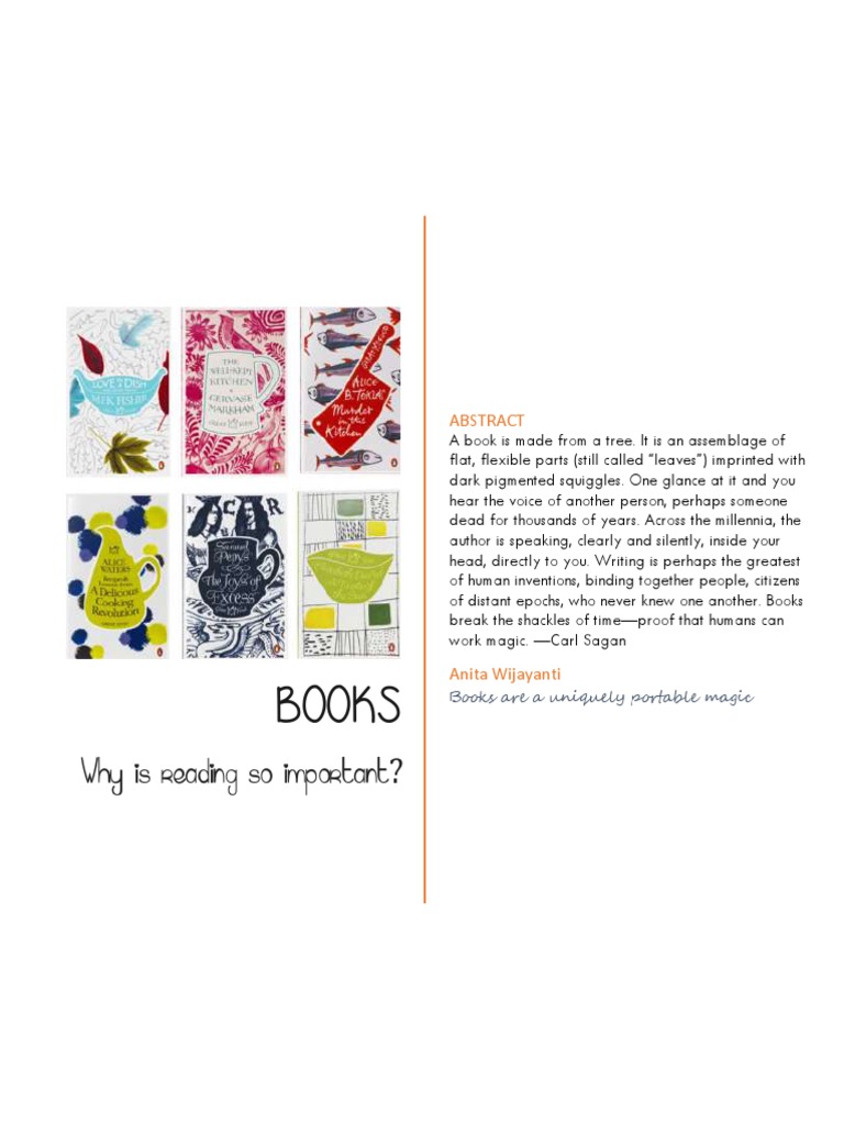 Essay On Importance of Reading | PDF | Reading (Process) | Cognition