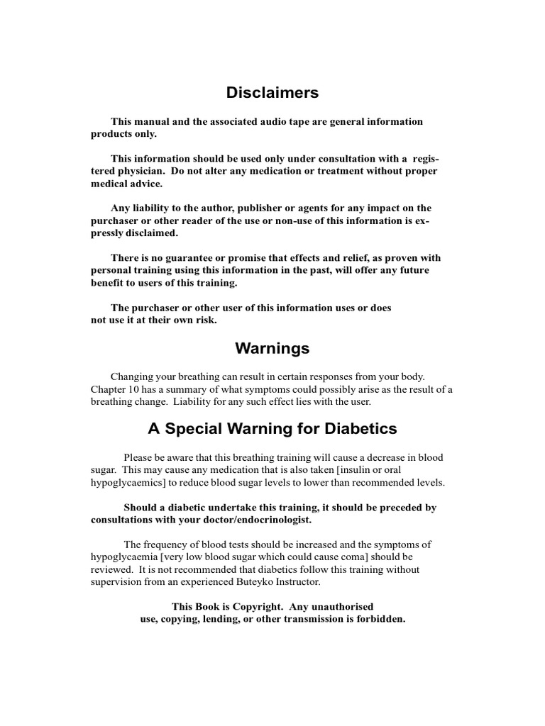 Buteyko Manual PDF PDF Breathing Carbon Dioxide