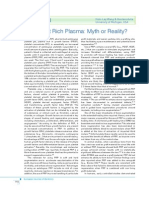 Platelet Rich Plasma Myth or Reality