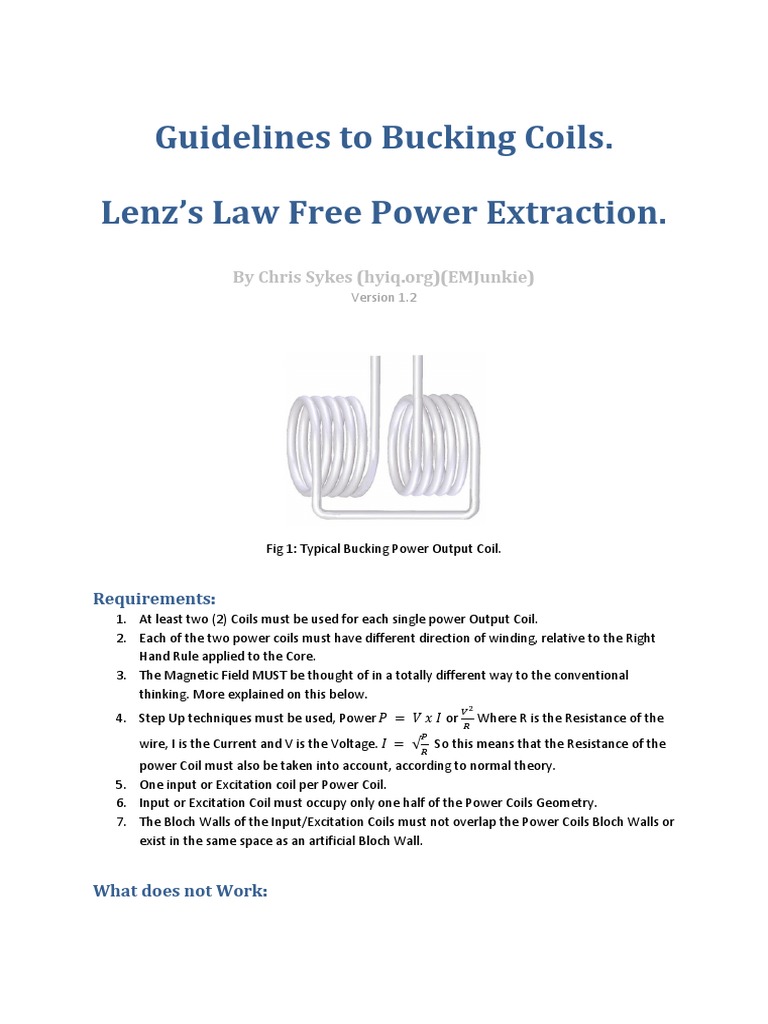 Guidelines To Bucking Coils PDF | PDF | Inductor | Electric Generator