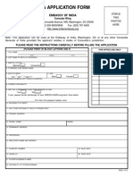 visa application form - embassy of india