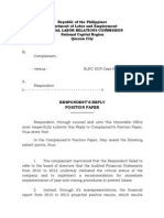 Philippines Labor Commission Reply Position Paper