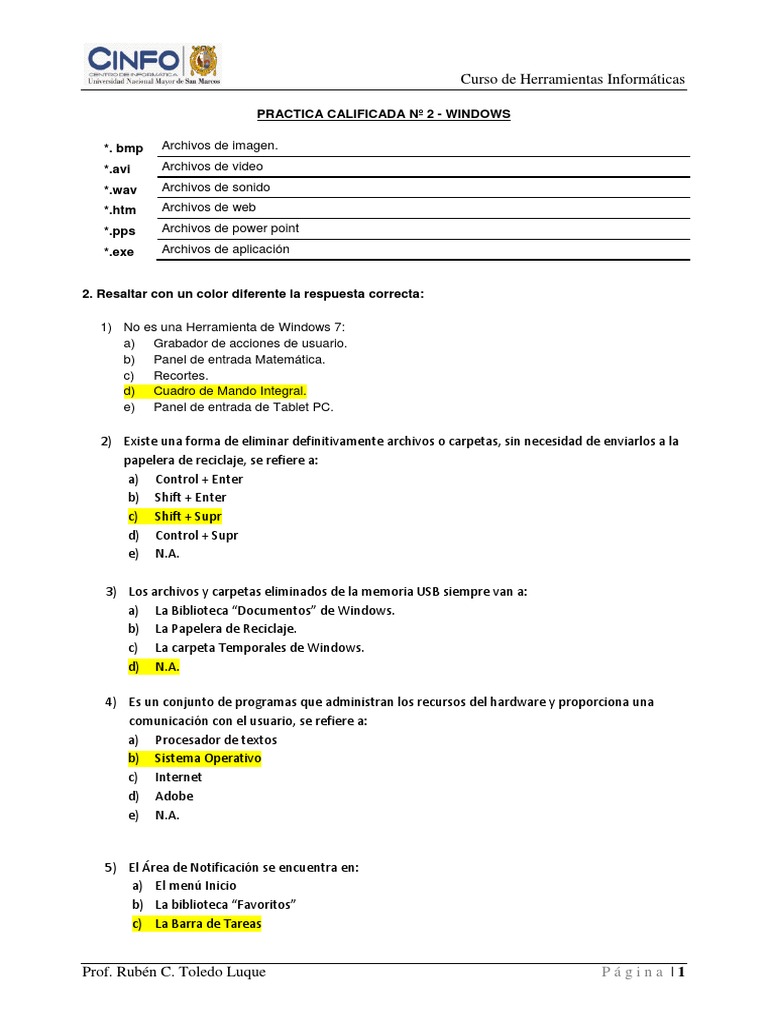 Practica Nº2 Windows Resuelto 2 | PDF | Archivo de computadora ...