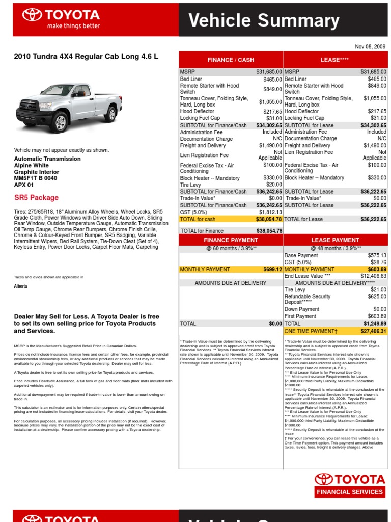 Tundra 1 | PDF | Annual Percentage Rate | Interest