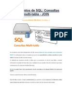 Consultas SQL Multi-tabla JOIN