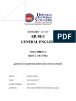 BIU 3013: General English Assignment 2