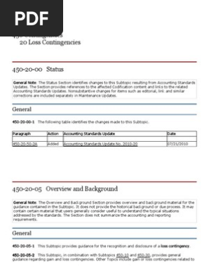 asc 450 20 loss contingencies orig pdf financial statement accrual travel agency income and expenditure account balance sheet format